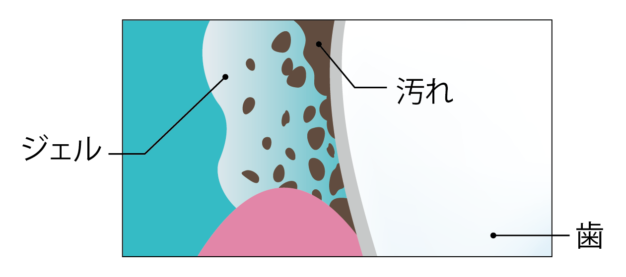 ジェルなのに微発泡？ツルっとした白い歯へ